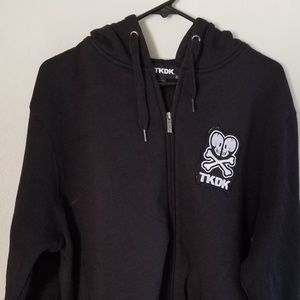 TKDK Hoodie Zip-up Sweatshirt, Uni-sex, Black
